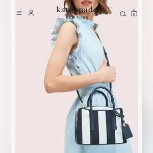 Kate Spade margaux canvas stripe mini satchel